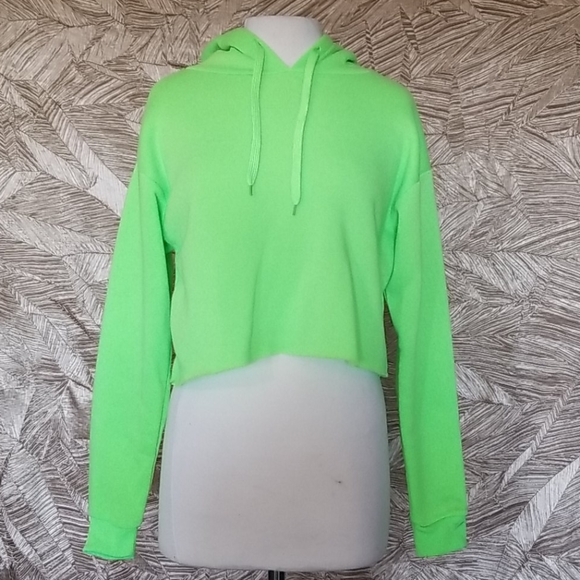 Roma Concept neon green crop hoodie - Picture 1 of 3